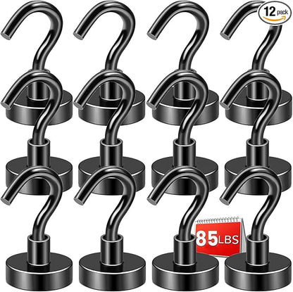 DIYMAG Magnetic Hooks Black 85 LB Heavy Duty Strong Magnet by DIYMAG