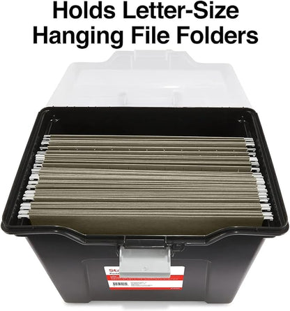 STAPLES File Box Portable Tote, Letter Size, Handle | Lightweight storage tote - Image 2