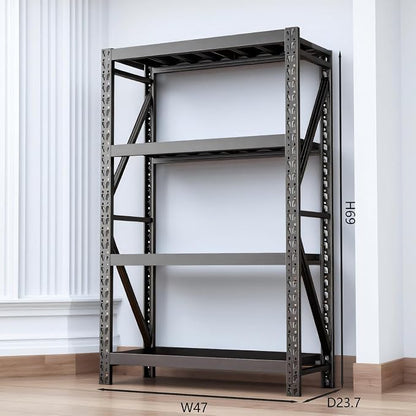 Heavy Duty Warehouse Shelving 4-Tier Industrial Steel Storage Shelves, 2600LB - Image 2
