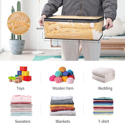 Fixwal 4pcs Clear Storage Bags for Clothes - Image 2