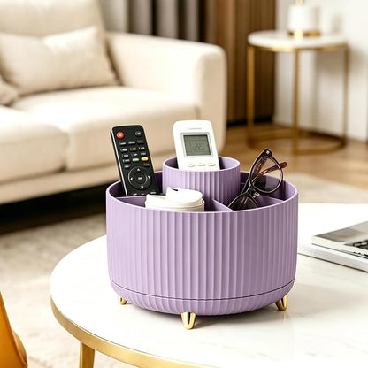360° Rotating Makeup Brush Holder Organizer, Spinning Skincare Storage Carousel - Image 7