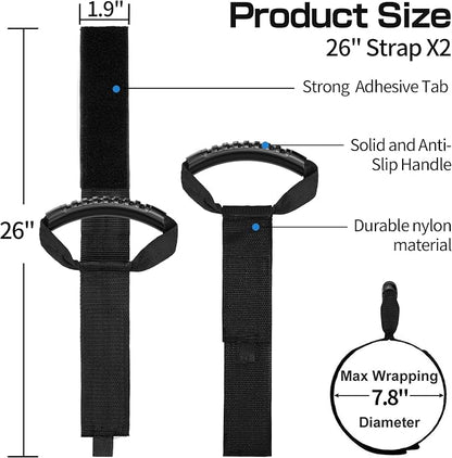 Easy-Carry Extension Cord Storage Straps 26" Black Carrying Strap Heavy Duty - Image 2