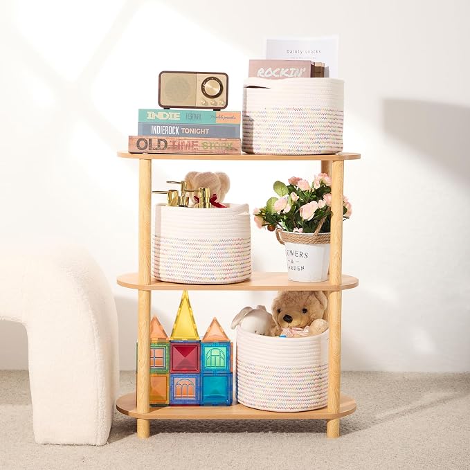 Small Basket for Organizing | Cube Shelf Closet Storage Baskets | 9.7×9.7×7.1” - Image 6