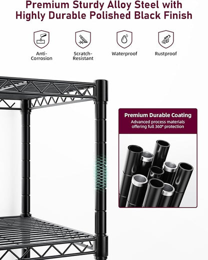 Simple Deluxe 5-Tier Heavy Duty Storage Shelving Unit, 1250 Lbs Loading Capacity - Image 5