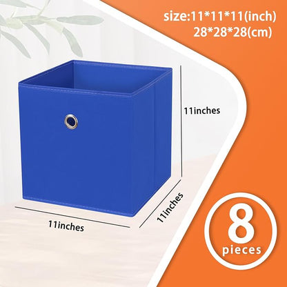 Foldable Storage Cubes Bins, 11 Inch Cloth Storage Cube Fabric Storage Box - Image 2