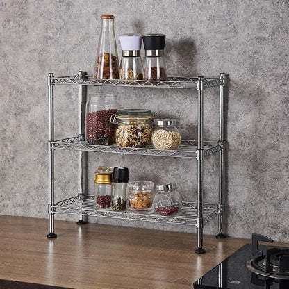 FOXHOLE 3-Tier Steel Metal Storage Rack Wire Shelving - Image 2