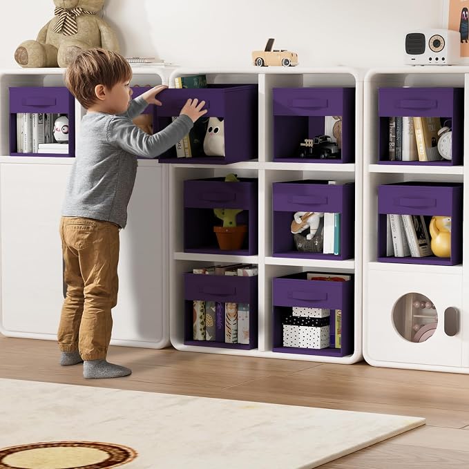 DIMJ Cube Bins, 12.2-Inch Storage Bins Cubes - Image 4