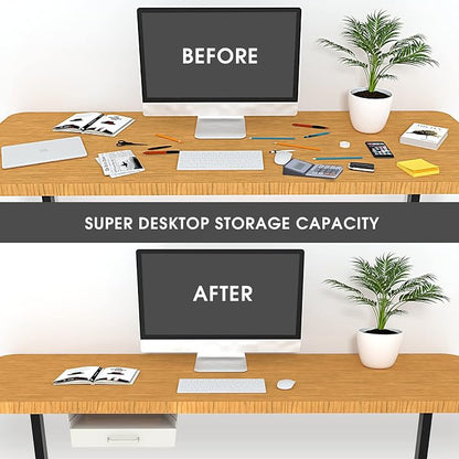GOME White Under Desk Drawer Storage - Image 7