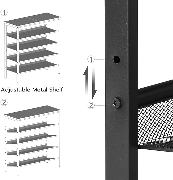 HOOBRO Shoe Rack for Entryway, 5-Tier Shoe Organizer - Image 6