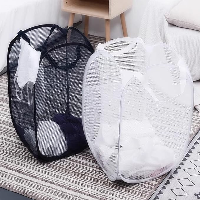 BATTOO Deluxe Strong Mesh Pop up Laundry Hamper Basket - Image 7
