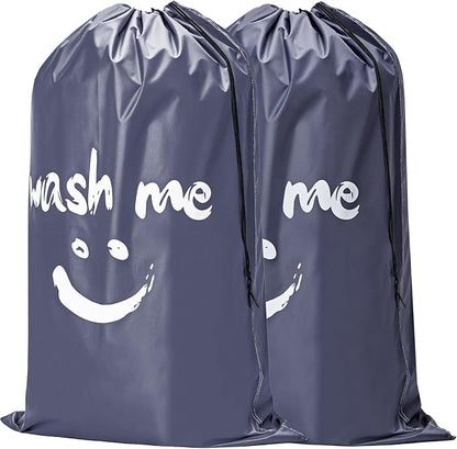 HOMEST 2 Pack XL Wash Me Travel Laundry Bag, Dirty Clothes Organizer, Large by HOMEST
