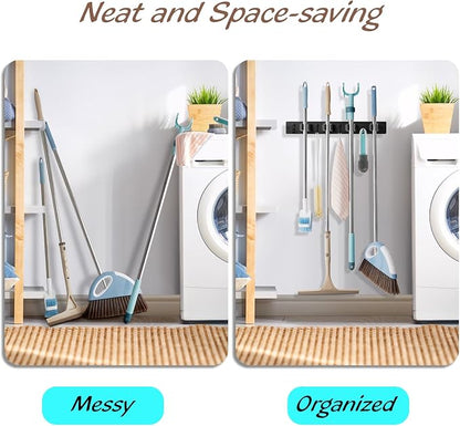 Black Mop Broom Holder Wall Mount - Image 3