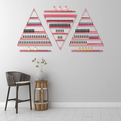 Elegant Gold Wall Mounted Nail Polish Rack - Image 5