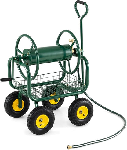 Goplus Garden Hose Reel Cart, 300ft 5/8" or 350ft of 1/2" Large Capacity by Goplus