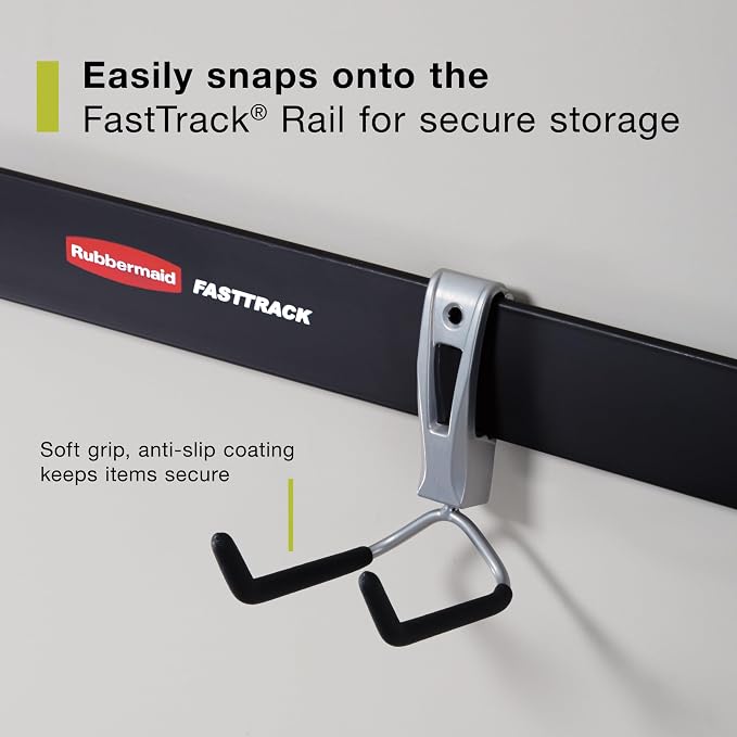 Rubbermaid Fasttrack Cord Hook Garage Organization and Storage Heavy Duty - Image 4