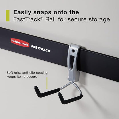 Rubbermaid Fasttrack Cord Hook Garage Organization and Storage Heavy Duty - Image 4