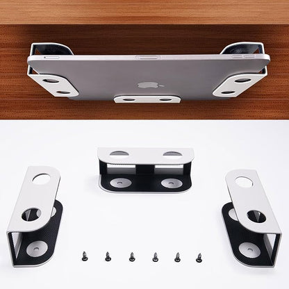 BYMECOST Under Desk Laptop Mount, Metal Under Desk Storage Holder, by BYMECOST