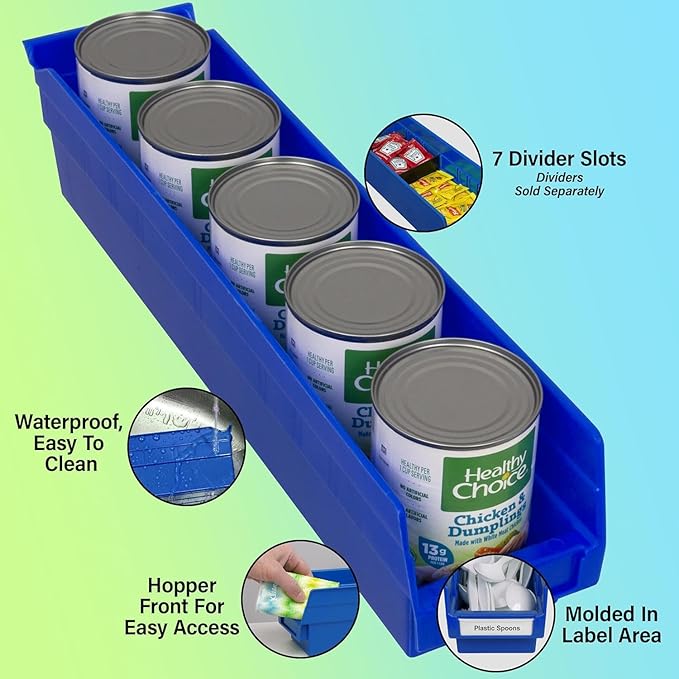 Akro-Mils 30128 Heavy Duty Plastic Shelf Bins, Refrigerator, Drawer Organization - Image 3