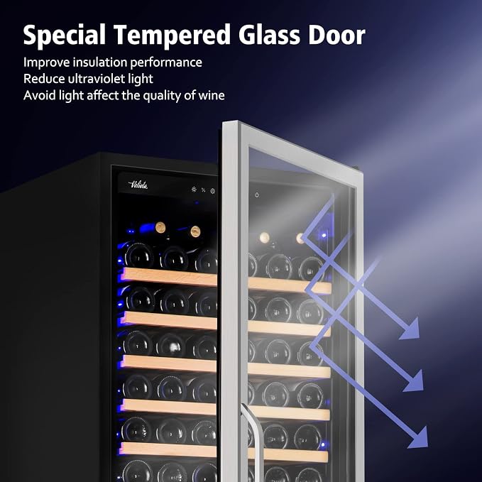 24 Inch Wine Cooler Refrigerator, 179 Bottles Professional Wine Cellars - Image 6
