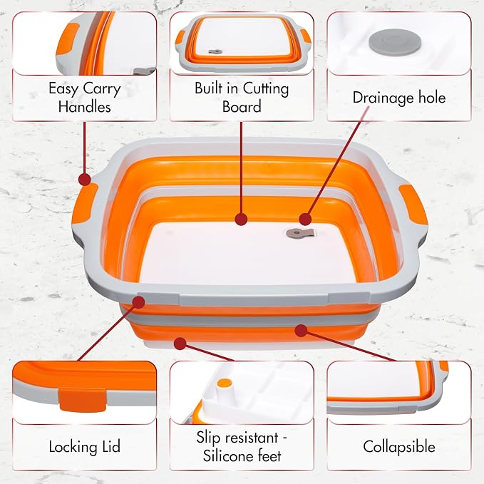 KITCHEN PERFECTION Collapsible XL Smoker & BBQ Prep Tub - Image 7