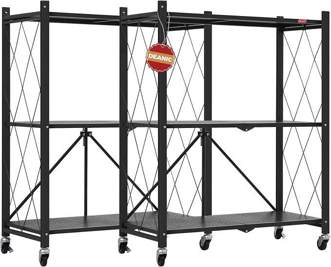 DEANIC 3 Tier Foldable Storage Shelves by ShowNow