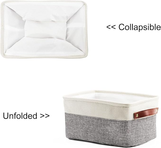 HNZIGE Small Storage Baskets for Organizing Fabric Baskets for Shelves - Image 6