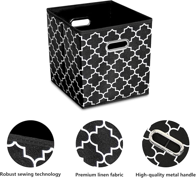 11 Inch Cube Storage Bins, Fabric Cube Organizer Bins - Image 8