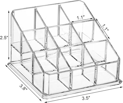 Foraineam 6 Pack Lipstick Holder Organizer, 9 Spaces Clear Lip Stick Storage - Image 2