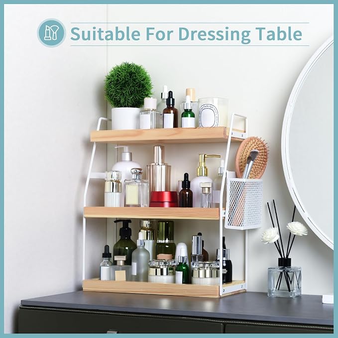 Uneviesyka Bathroom Counter Organizer, 3-Tier Standing Storage Shelf - Image 5