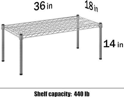 18" Deep x 36" Wide x 14" Height Wire Shelving Kit | 1-Tier | NSF Commercial - Image 3