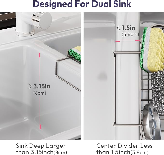 SWTYMIKI Sponge Holder for Kitchen Sink - Image 2