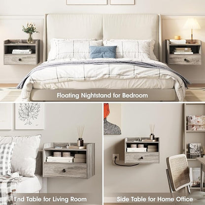 Floating Nightstand Set of 2 Modern Night Stands - Image 5
