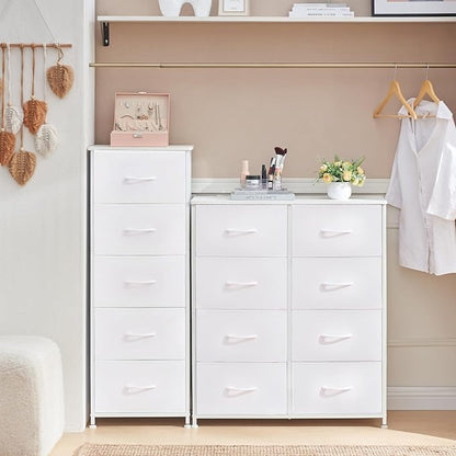 Somdot Tall Dresser for Bedroom, 5 Drawer Storage Cabinet, Steel Frame - Image 9