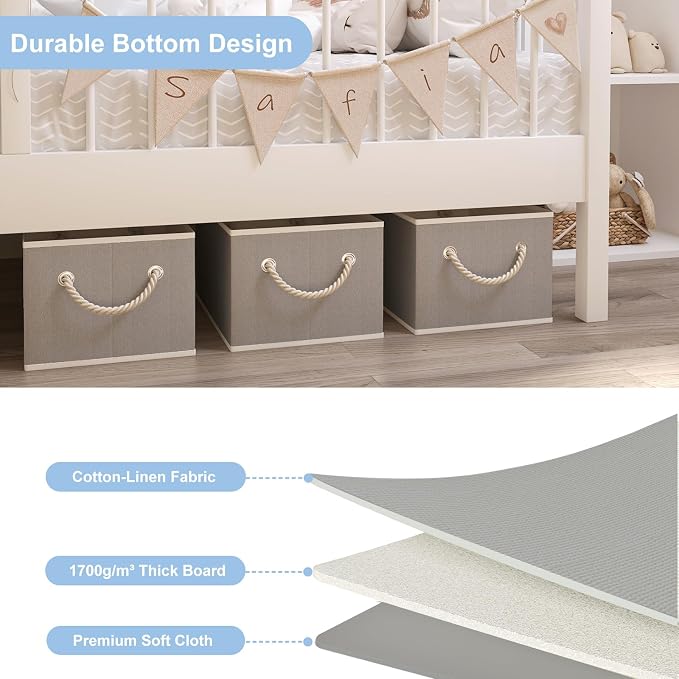 Closet Storage Bins, Linen Closet Organizers and Storage Basket - Image 2