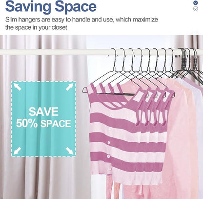 SPECILITE Wire Hangers 50 Pack, Metal Wire Clothes Hanger Bulk - Image 2