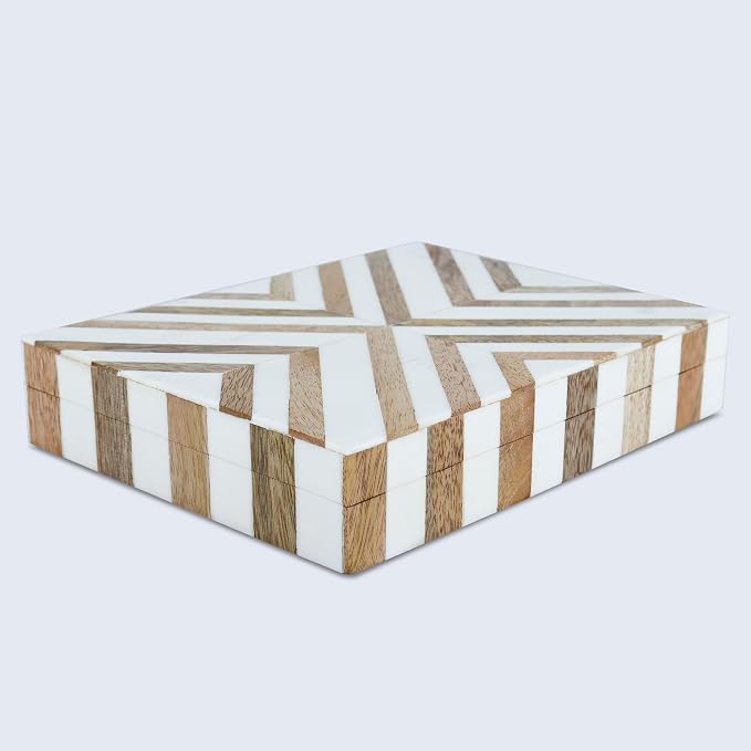 Handicrafts Home White Decorative Storage Box - Image 7