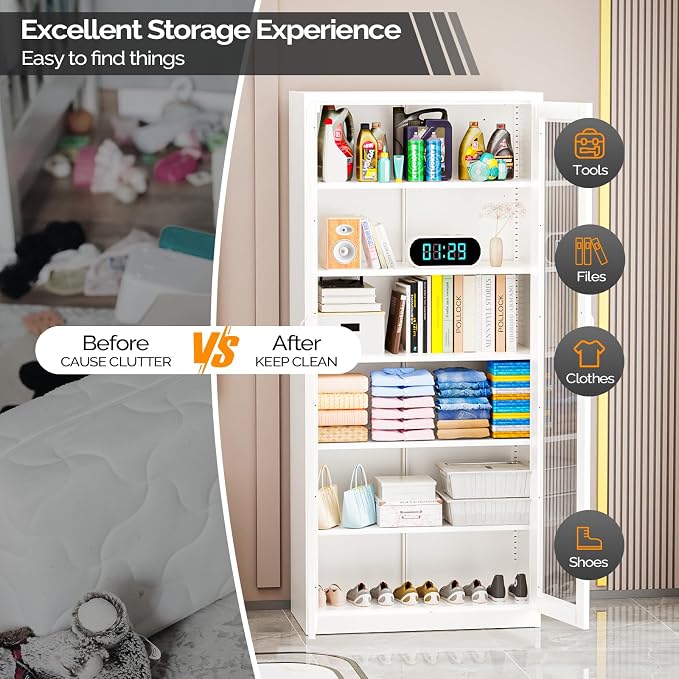VINGLI Lockable Display Cabinet - Image 8