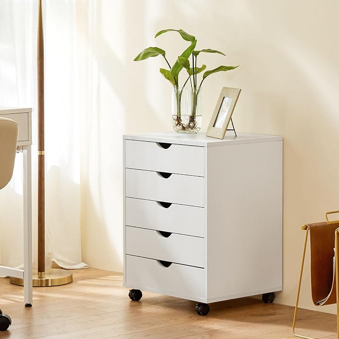 Elevon 5 Drawer Chest, Storage Cabinets Wooden Mobile Cabinet - Image 2