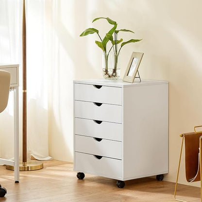 Elevon 5 Drawer Chest, Storage Cabinets Wooden Mobile Cabinet - Image 2