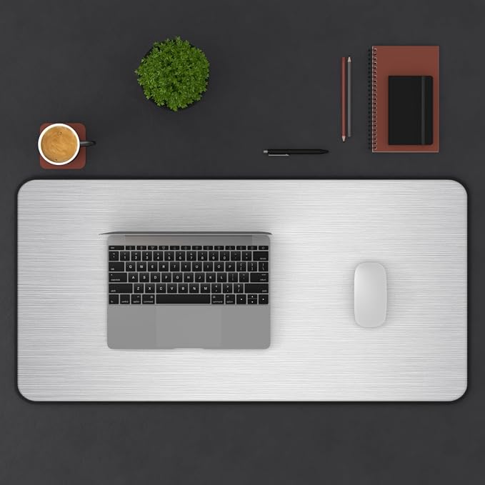 Brushed Metal Texture Desk Mat - Image 2