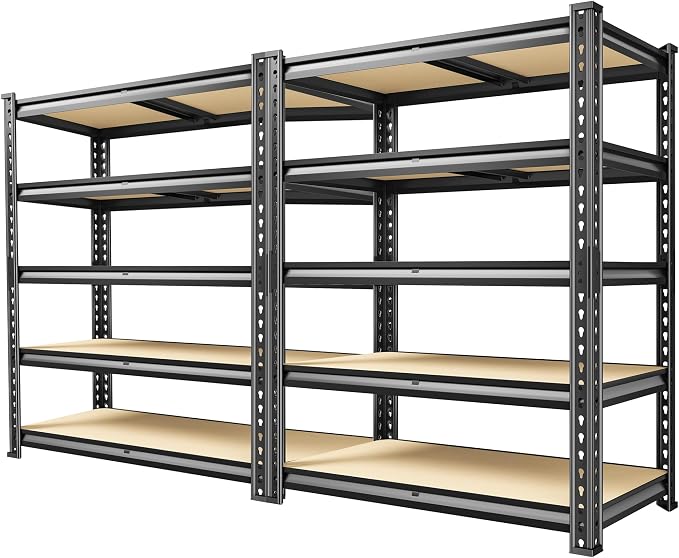 60.1" H Garage Storage Shelves 1990LBS Storage Shelves, 5 Tier Adjustable Metal by Unknown