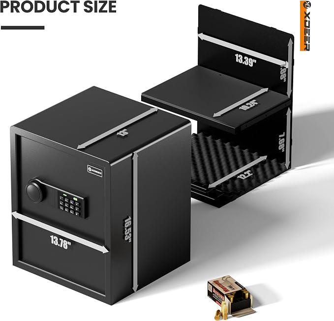 XDeer Biometric Safe Box, Quick-Access Security Safe Box - Image 5