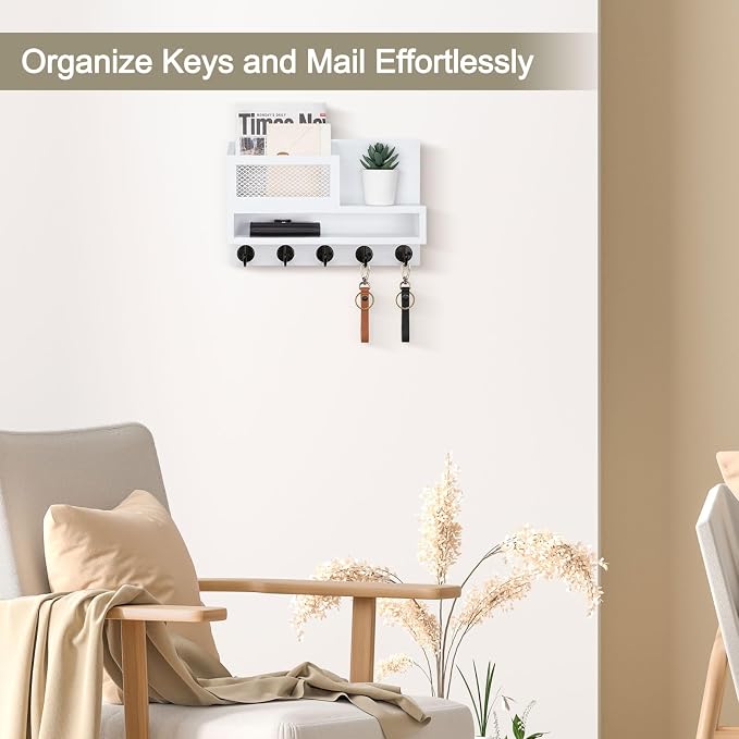 Key Holder for Wall, Mail Organizer Wall Mount - Image 3