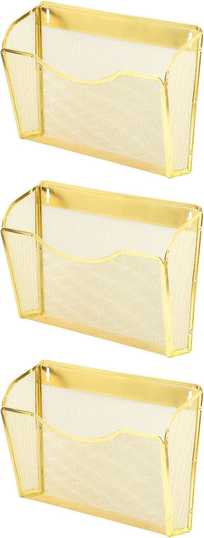 EASEPRES 3 Single Pocket Mesh Hanging File Organizer, Vertical Wall Mounted by EASEPRES