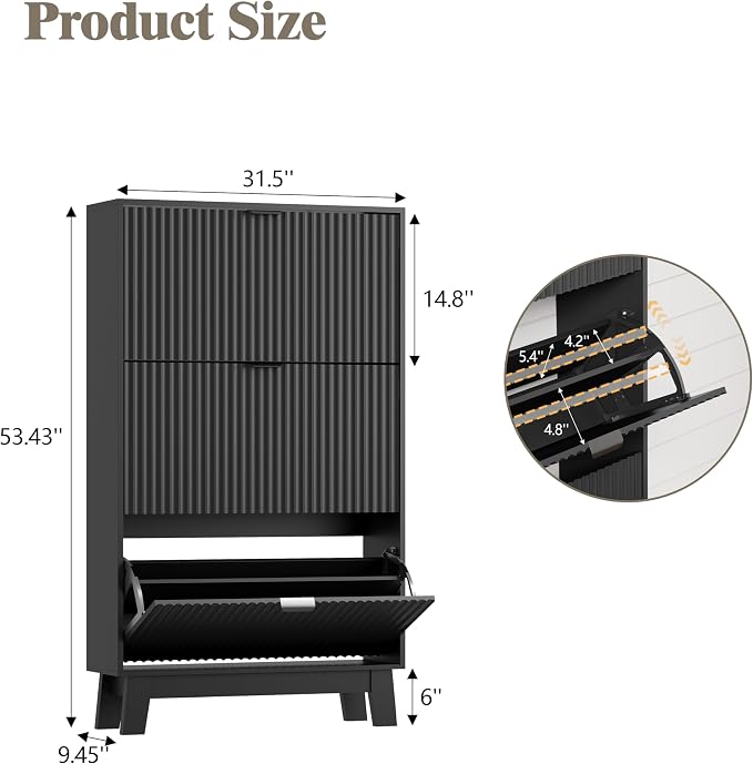 Shoe Cabinet Storage for Entryway - Image 2