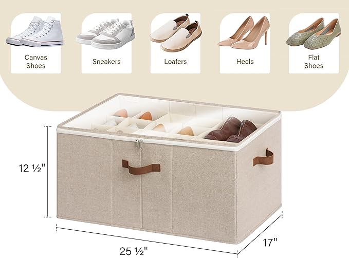 StorageWorks Shoe Organizer for Closet, Fits up to 24 Pairs, Shoe Cubby Storage - Image 3