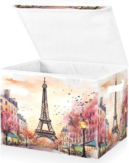 Watercolor Paris Storage Bins - Image 2