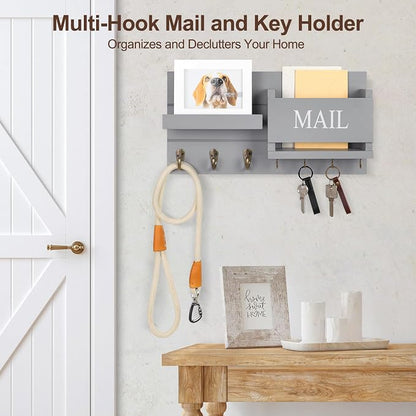 Lwenki Mail Organizer for Wall Mount – Key Holder - Image 3