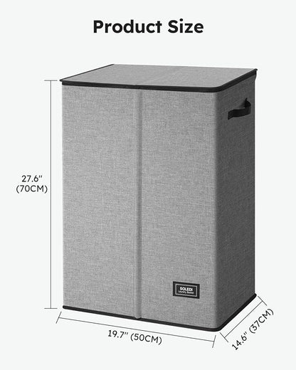 SOLEDI Laundry Hamper with Lid 130L Large & Tall Collapsible Laundry Basket - Image 7