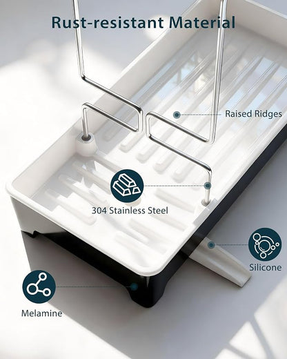 Ceramic-Look Sink Caddy, Rustproof Sponge Holder - Image 5